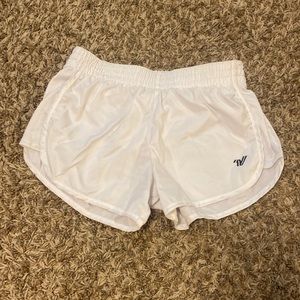 White Varsity athletic shorts